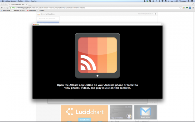 Allcast receiver pour Chrome: recevez sur n’importe quel ordinateur équipé de chrome des médias envoyés par Allcast