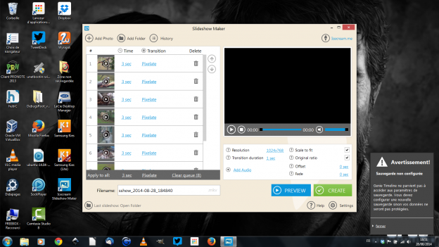 Icecream Slideshow maker: vos images en diaporama vidéo avec musique en deux clics et gratuitement (windows)