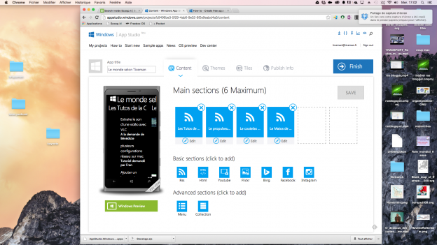 Windows app Studio: votre application Windows ou  Windows phone en deux temps trois mouvements