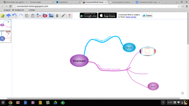 Connected minds: une solution gratuite pour réaliser des jolies cartes mentales en ligne