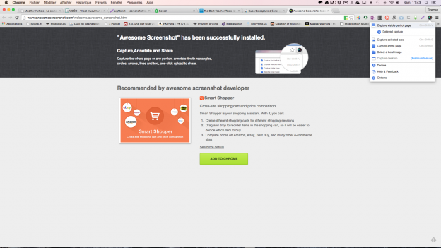 Awesome Screenshot: copies d’écran et annotations en direct pour chrome, firefox et Safari