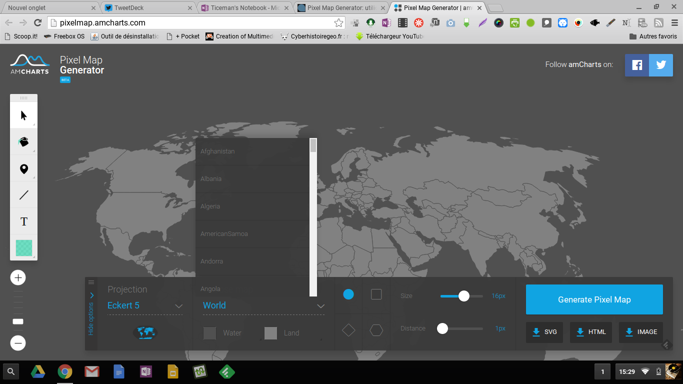 Pixelmap generator: créer vos cartes géographiques en deux temps trois mouvements