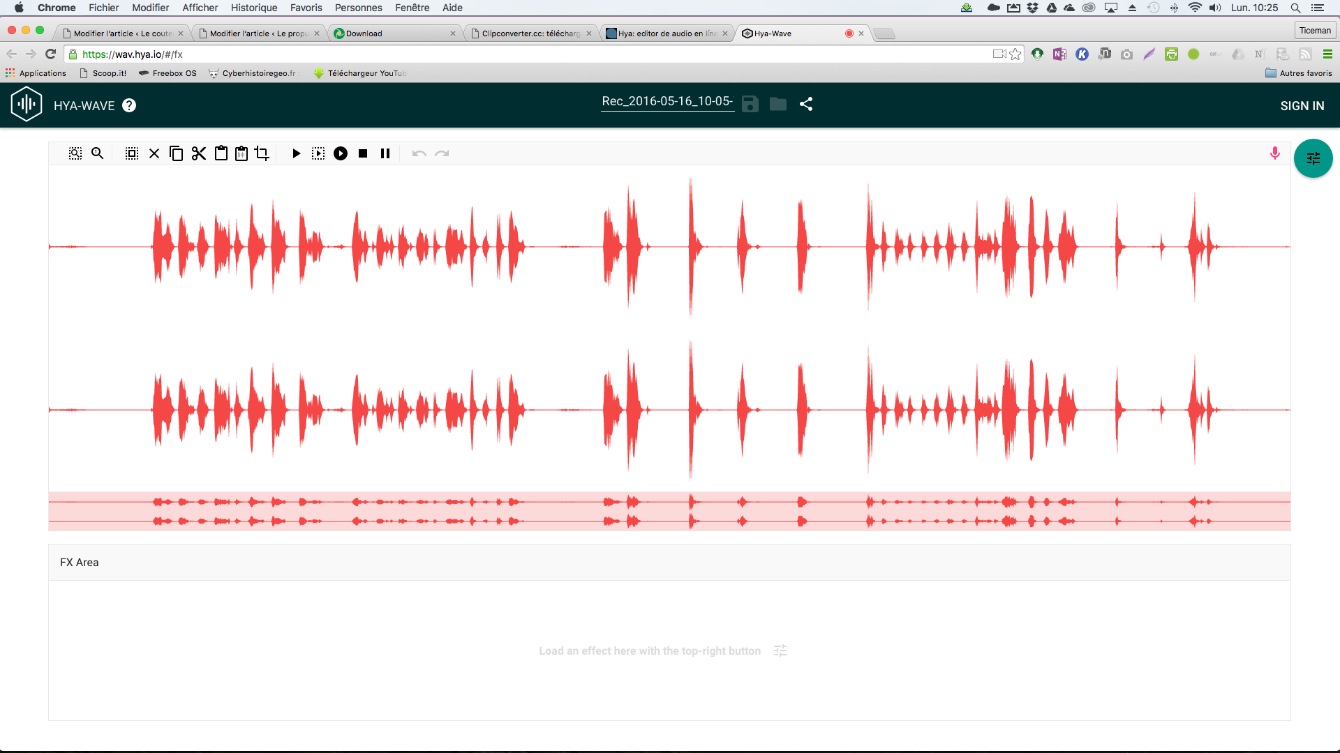 Hya-Wave: un éditeur audio simplifié en ligne