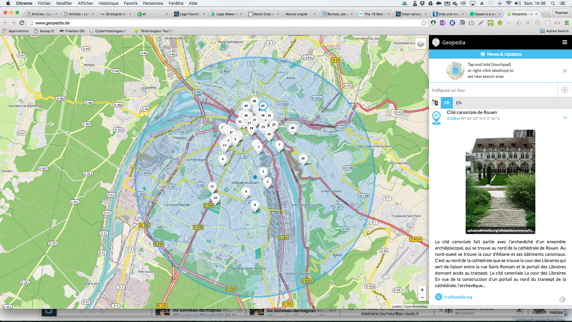 Geopedia: un mix parfait entre openstreet map et Wikipedia