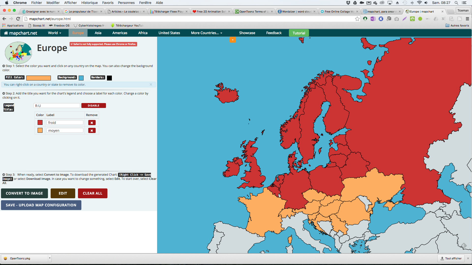 Mapchart: réaliser vos cartes géographiques en quelques clics