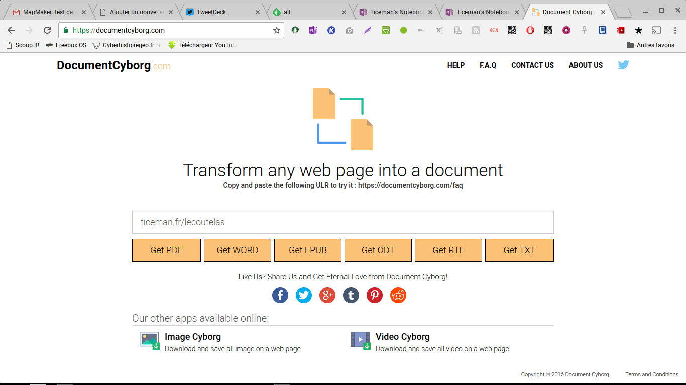 Document cyborg: enregistrez vos pages web sous différents formats