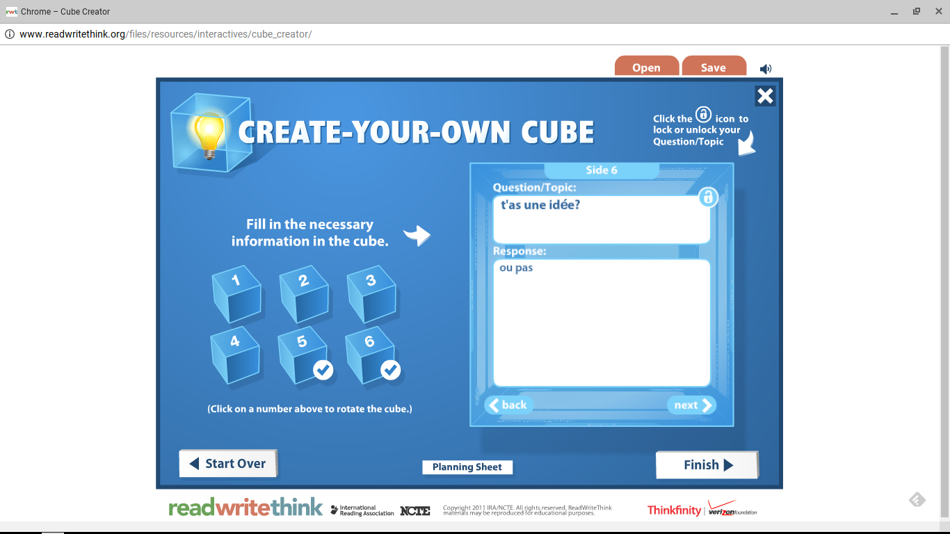 cube creator: une solution pour créer des flash cards papier sous forme de  cube – Le coutelas de Ticeman