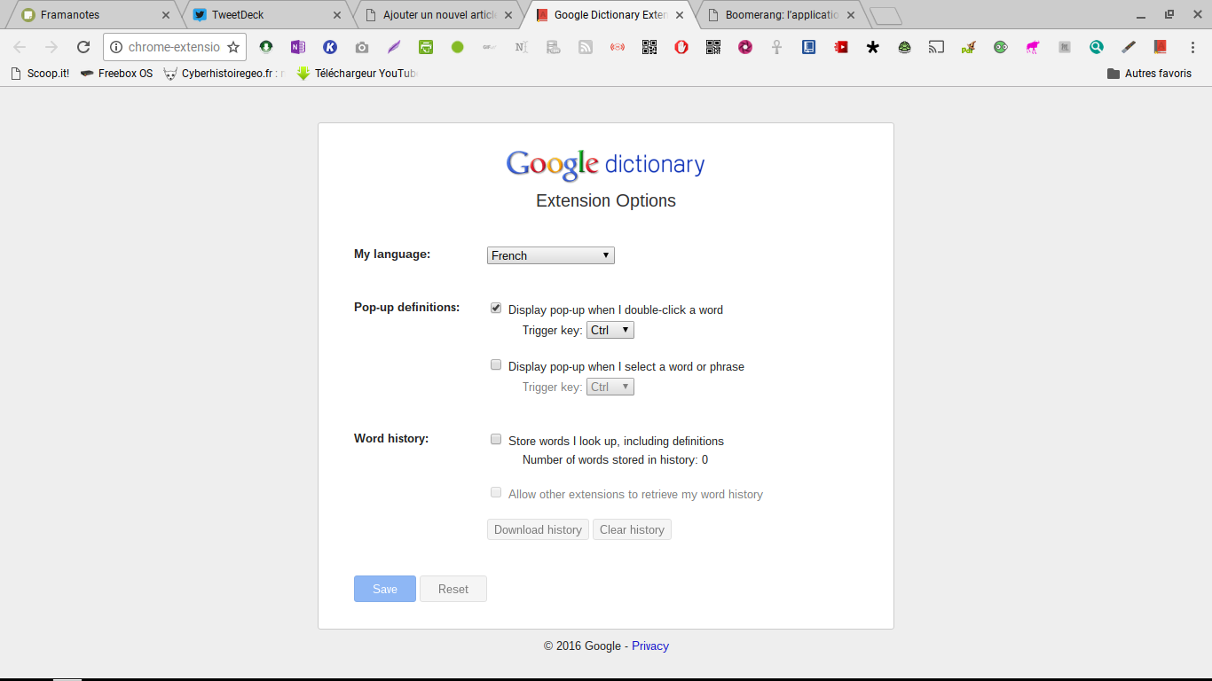 Google dictionnary: un dictionnaire intégré à vos navigations sous chrome