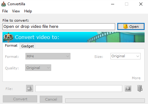 Convertilla: une bonne solution de conversion audio et vidéo pour windows