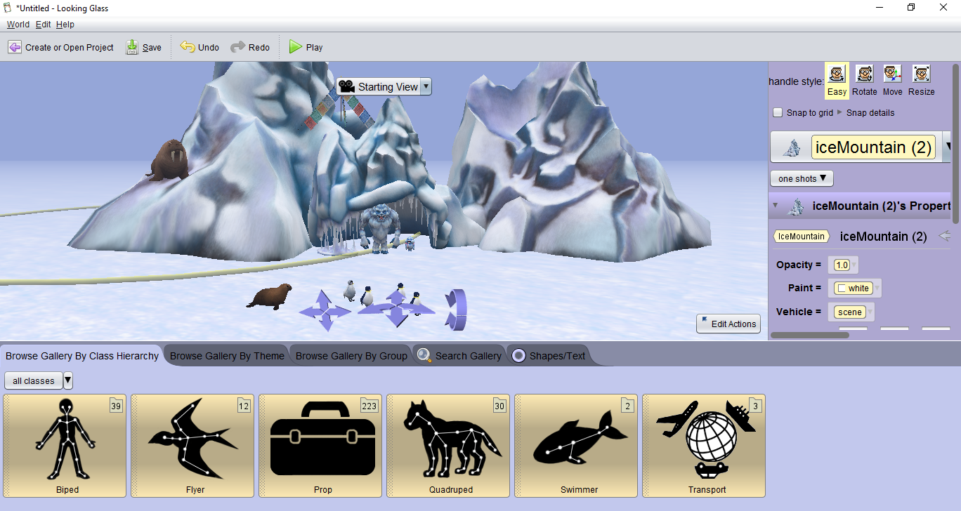 LookingGlass: créer des animations ou des jeux en 3D en programmant façon scratch