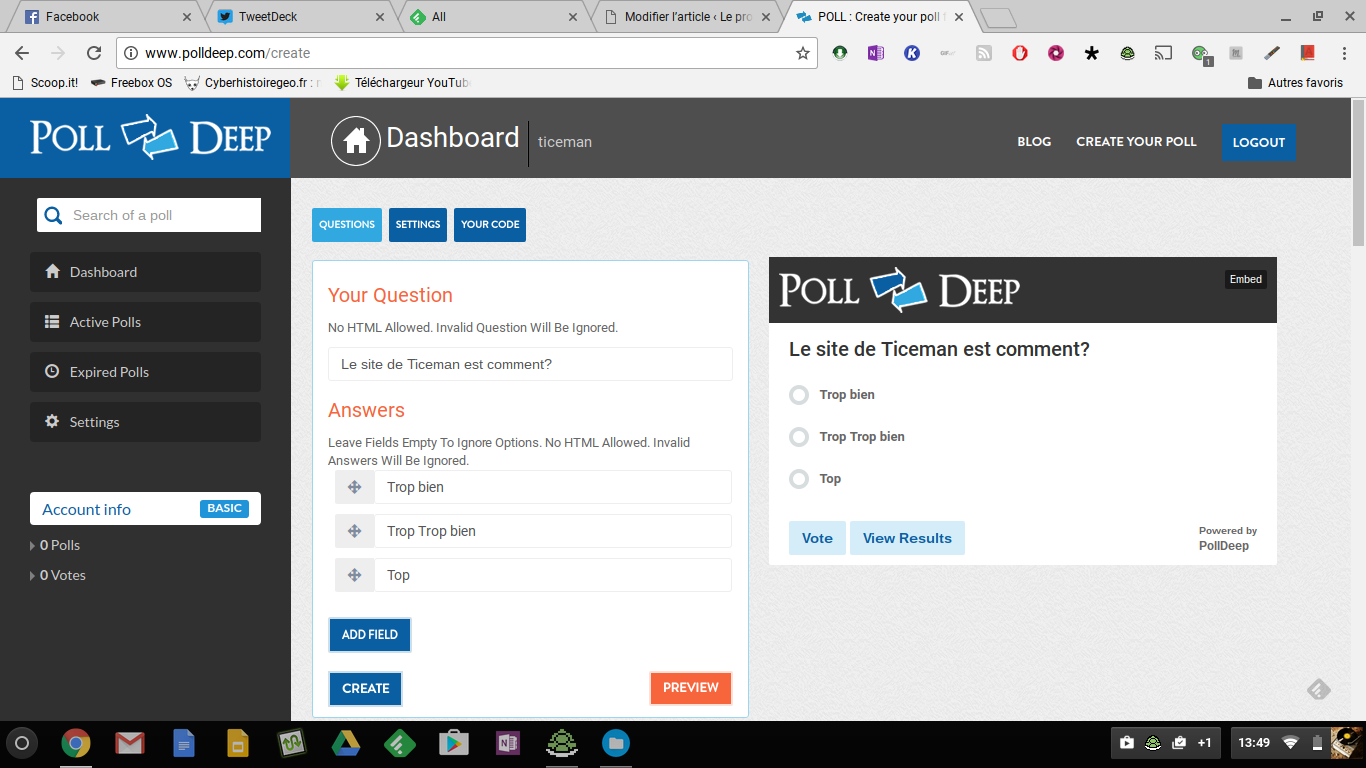 Polldeep: une solution simple de sondage en ligne