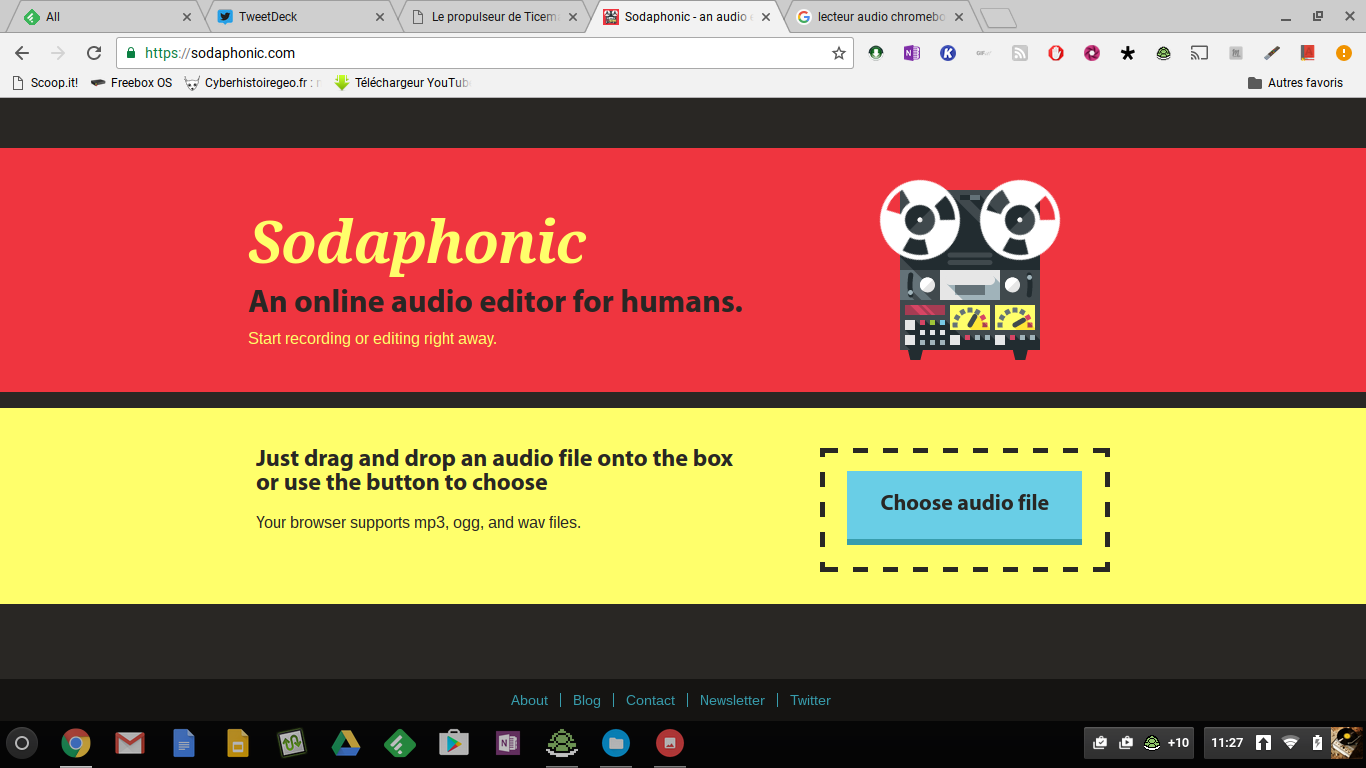 Sodaphonic: un editeur audio en ligne et sans inscription
