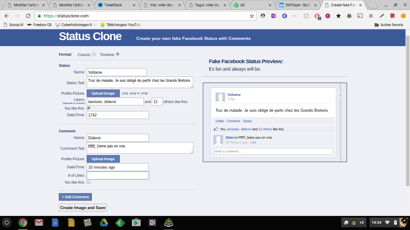 Status Clone: générer de faux profils facebook