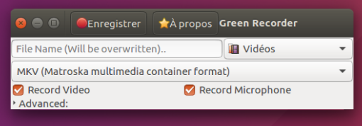 Green Recorder: un logiciel on ne peut plus simple pour filmer son écran sur Linux