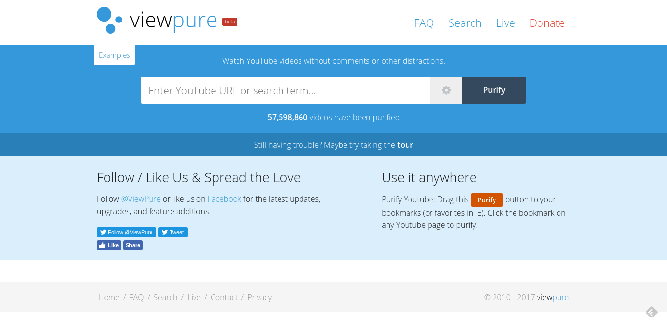 Viewpure: un service indispensable pour utiliser Youtube en classe