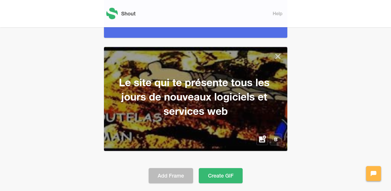 Shout: créez vos gifs animés on ne peut plus simplement