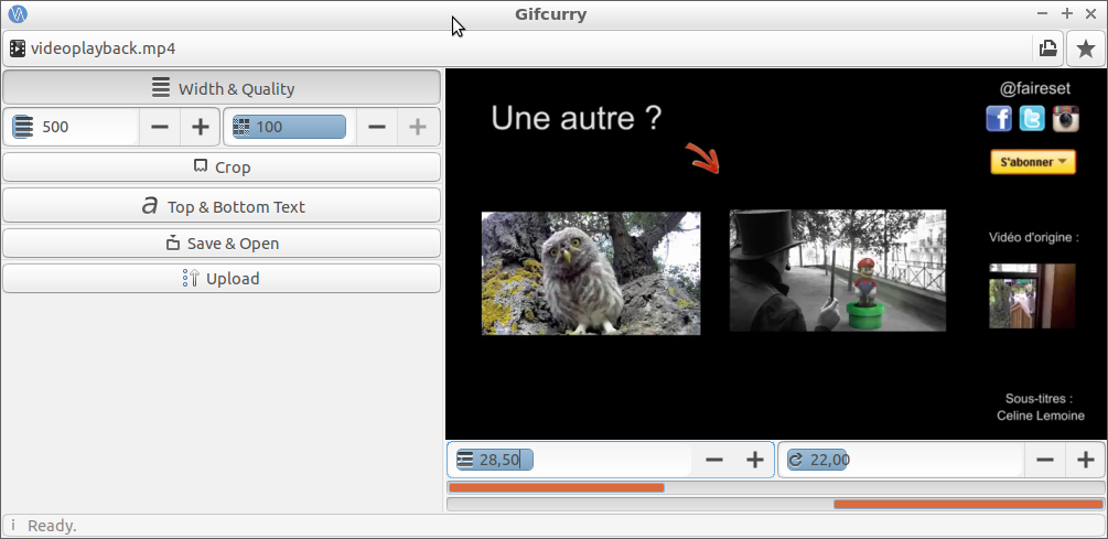 Gifcurry: créez vos propres gifs animés à partir de vos vidéos