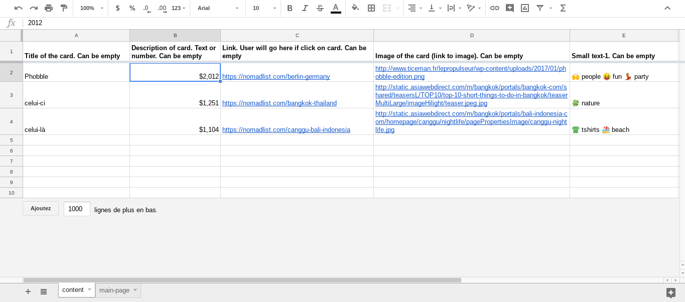 Sheet2site: créer des mini sites simplement en remplissant une feuille de calcul