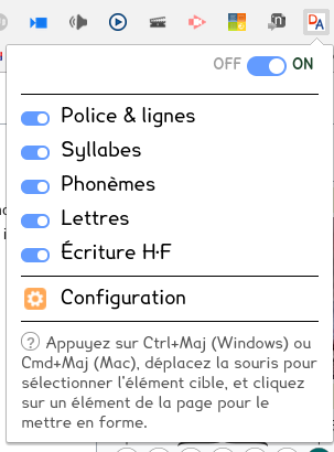 Dysaide: aide à la lecture sur internet pour les personnes dyslexiques