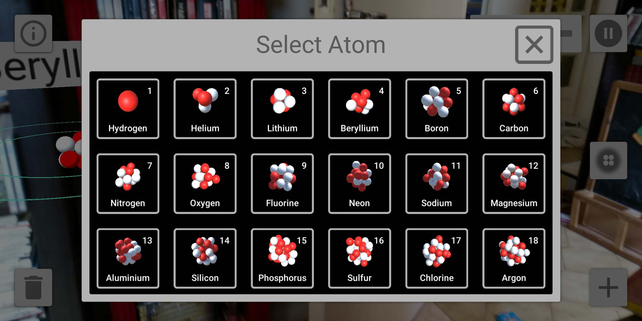 Atom visualizer: visualisez les atomes en 3D et en réalité augmentée