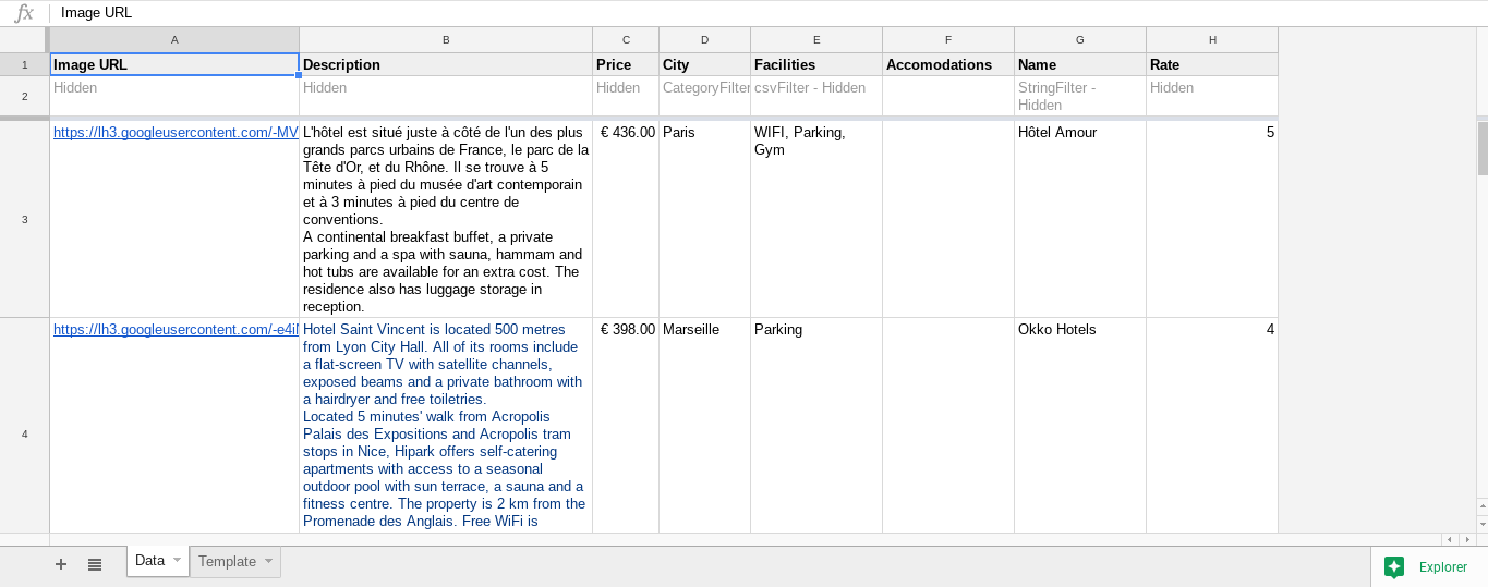 Awesome tables: créer des sites web à partir de feuilles de calcul