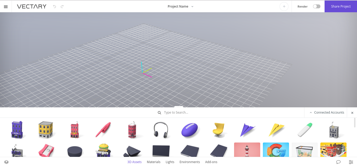 Vectary: créez facilement des environnements et des objets en trois dimensions (en ligne)