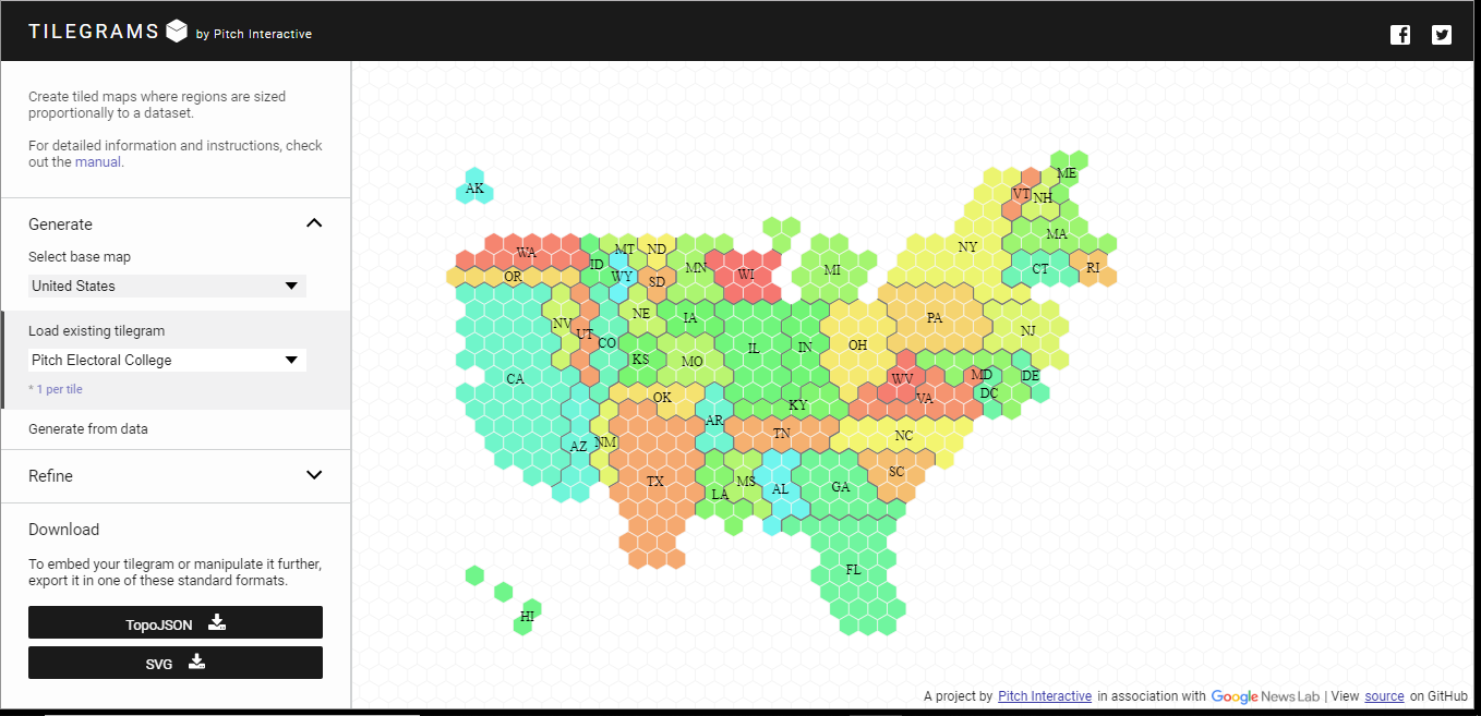 Tilegrams; créez vos cartogrammes facilement