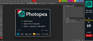 Photopea: un excellent service de retouche d’images et de dessin vectoriel