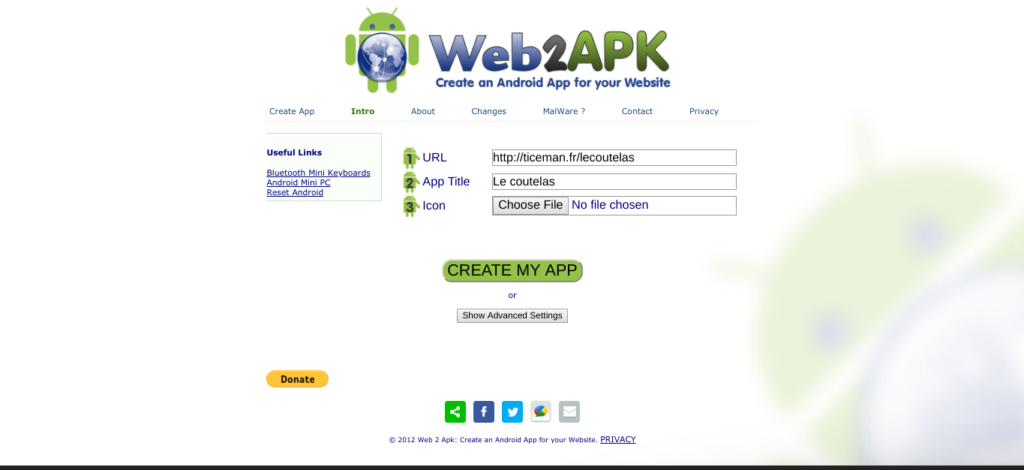 Web2APK: transformez n’importe quel site web en application android