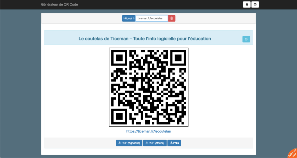 Générateur de Qr Codes par MiCetf