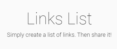 Links List : partagez plusieurs liens avec une seule adresse.